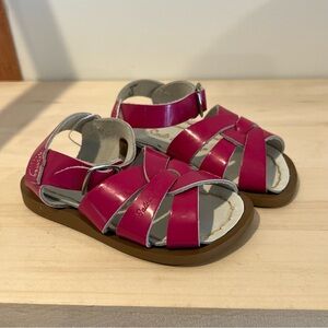 Saltwater NEW Leather Sandals Patent Pink Size 5